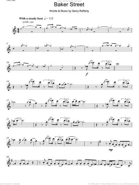 alto sax sheet music solo